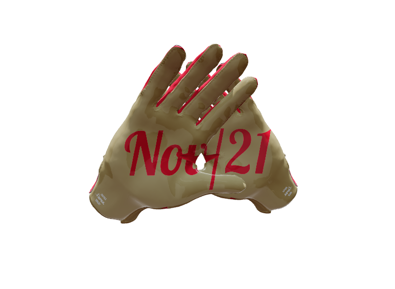 Custom Created Football Glove 102900